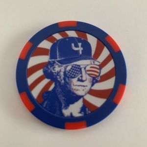 Short Par 4 July 4th Golf Ball Marker